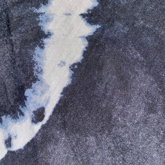 Michael Kors Blue Rings Tie Dye Asymmetrical Beach Vacation Summer Top - Picture 7 of 7